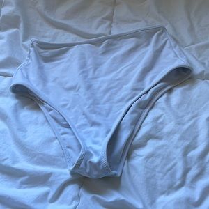 White swim bottom high rise